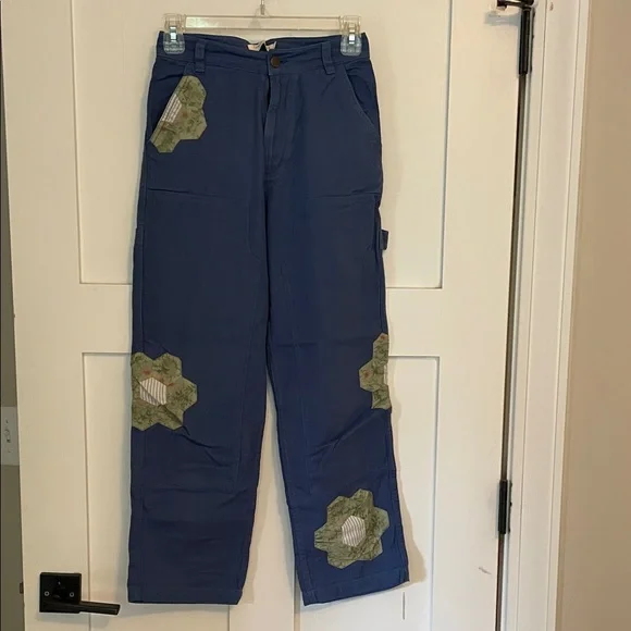 Christy Dawn Vibrant Blue Floral Trousers - Picture 5 of 11